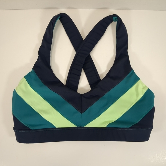 Athleta Crunch Colorblock Sports Bra , X Back , Size S - Picture 1 of 5